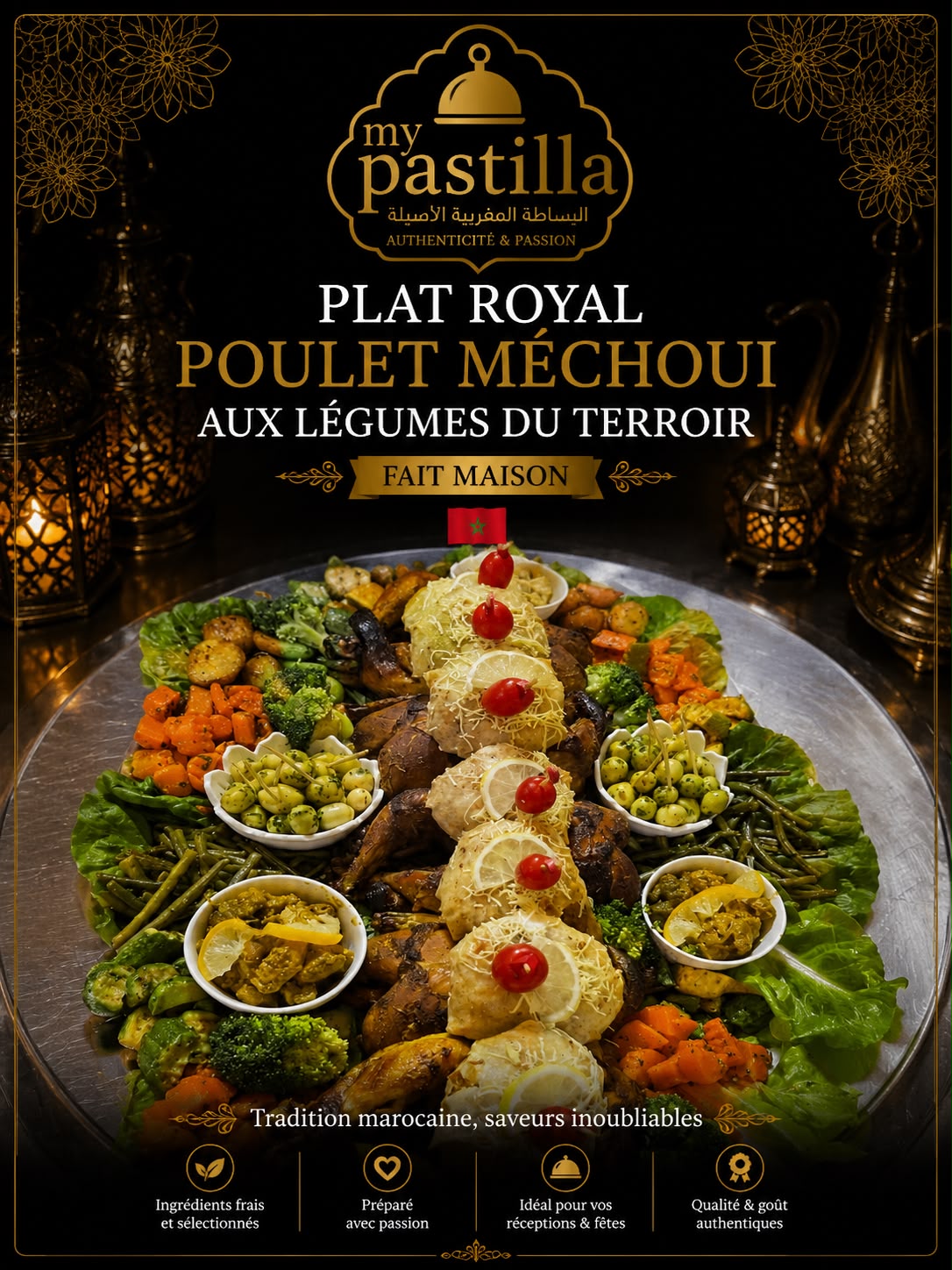 Plat Royal Poulet Mechoui Aux Legumes Du Terroir